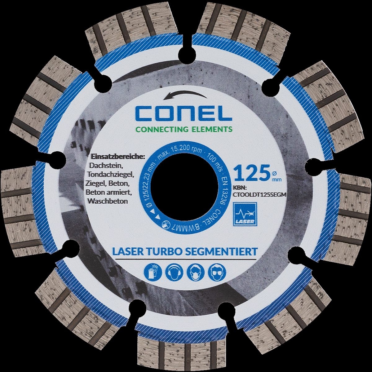 Diamanttrennscheibe Laser Turbo Premium TOOLS-CTOOLDT125SEGM-