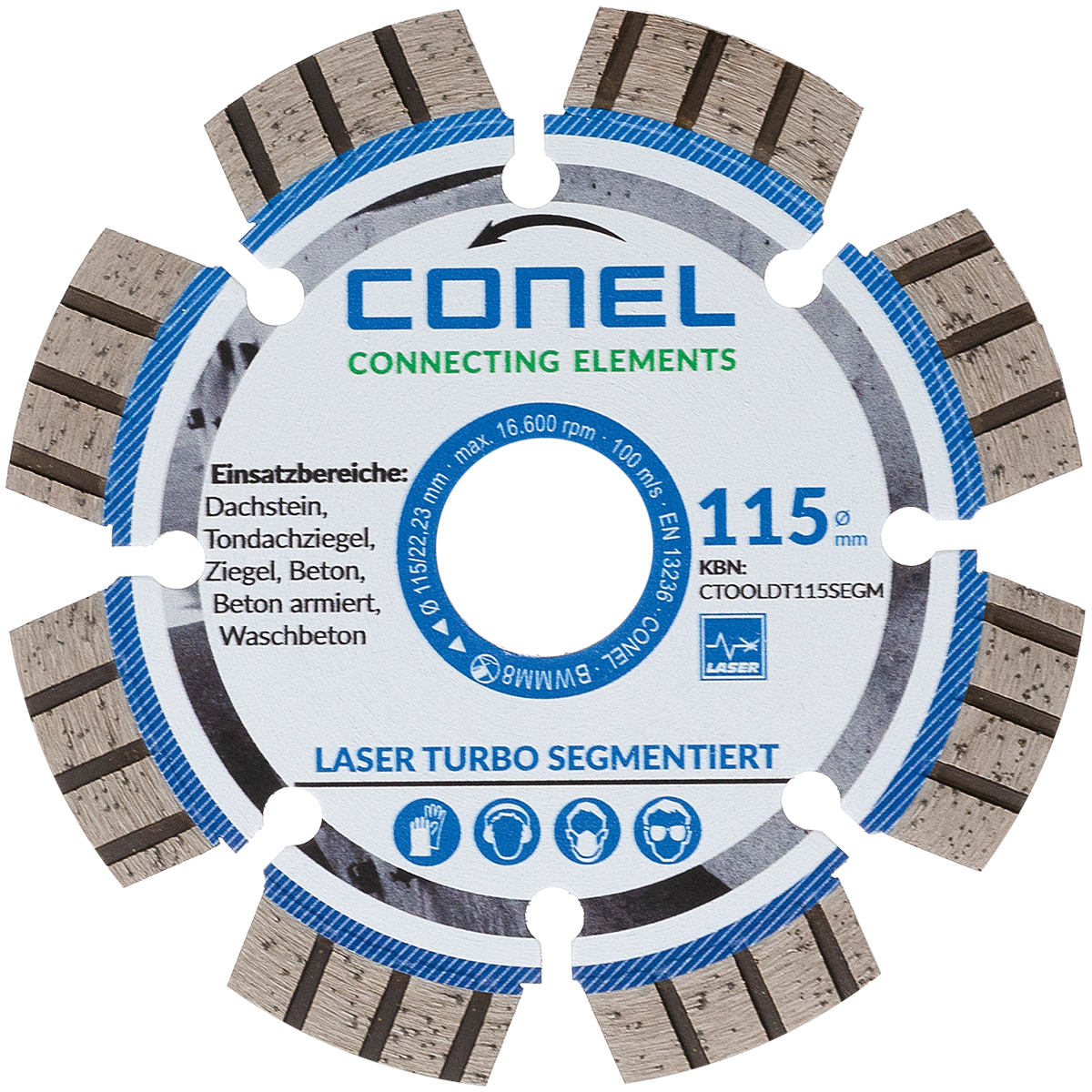 Diamanttrennscheibe Laser Turbo Premium TOOLS | Conel