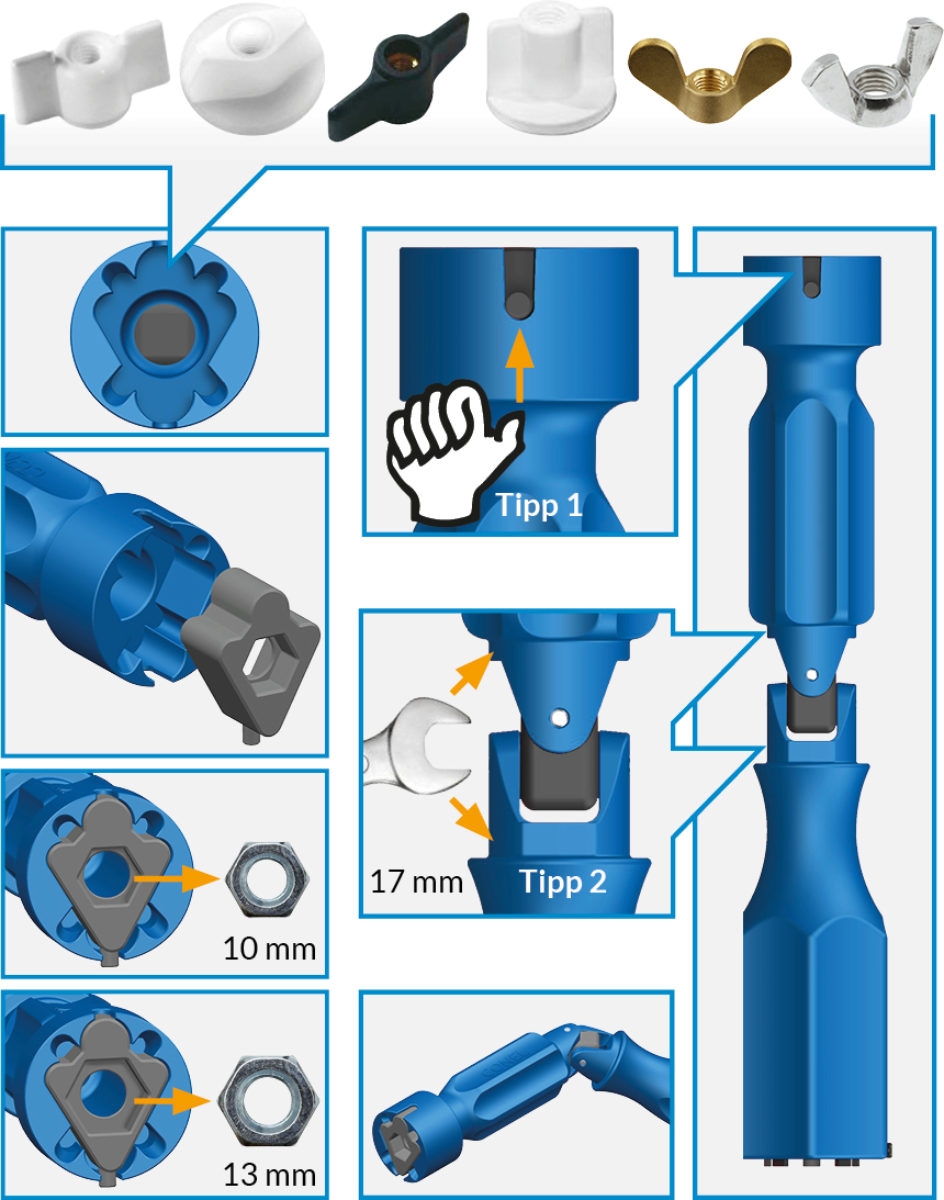 Universal-Montageschlüssel für WC-Sitze-CTOOLWCSMSN-