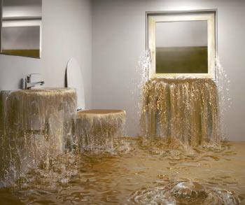 Das Abwasser drängt zurück ins Haus